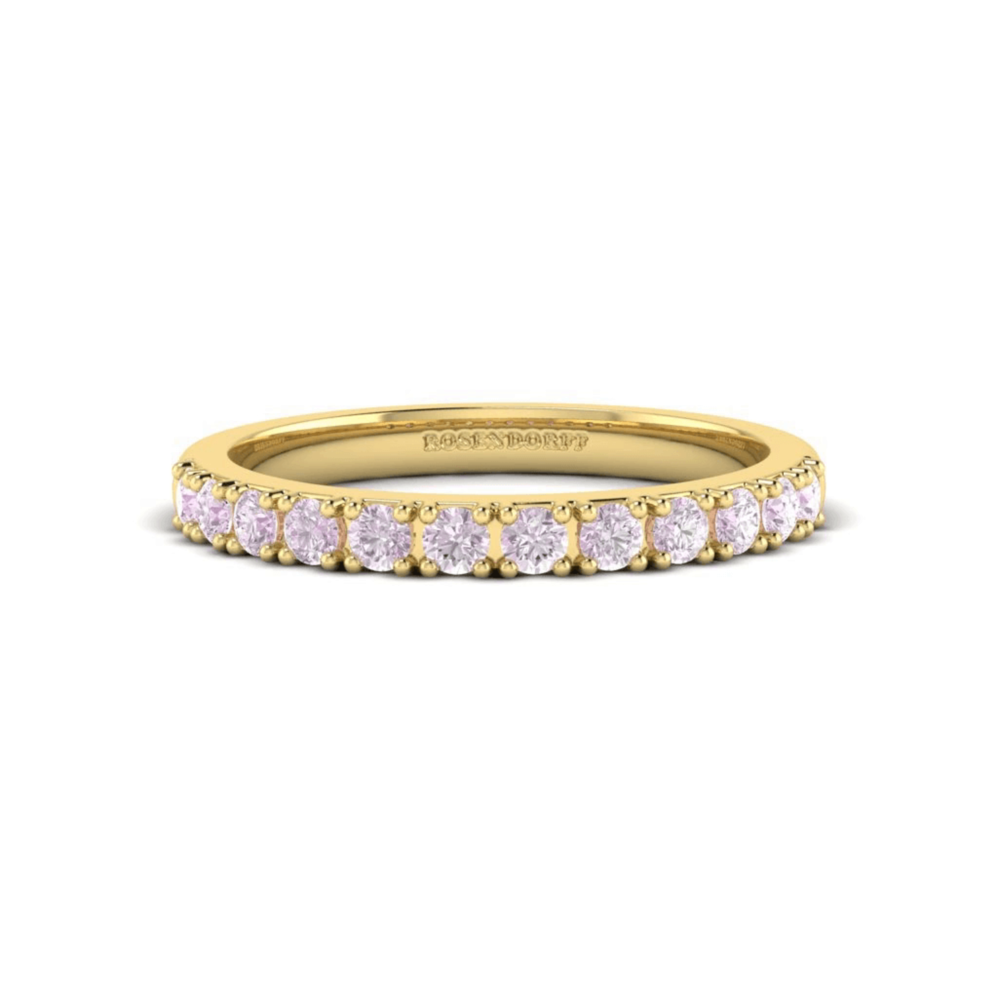 Eminence Pinks Diamond Band in Yellow Gold - Rosendorff Diamond Jewellers